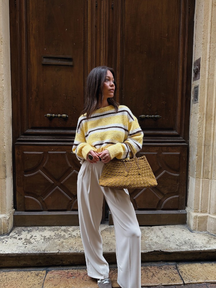 Pantalon à pinces ceinturé - French Retailers