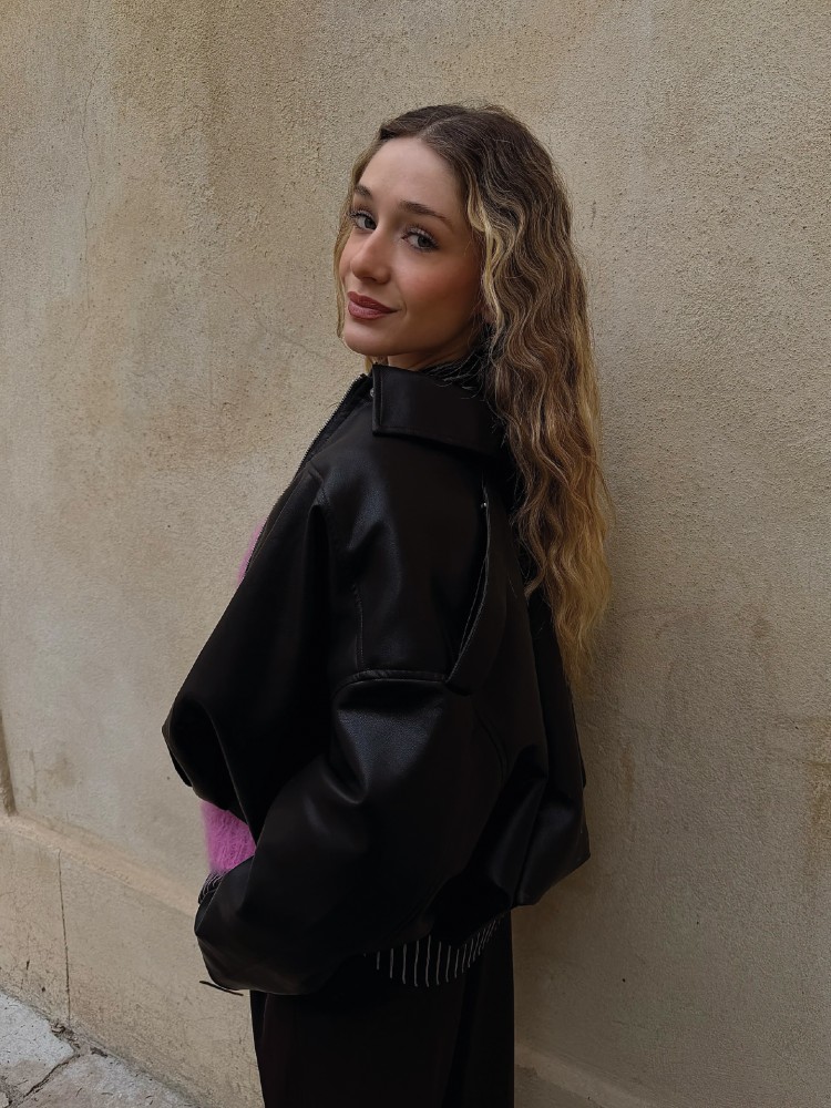 Blouson en Similicuir Coupe Balloon - French Retailers