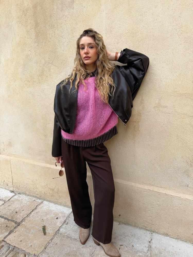 Pantalon à pinces ceinturé - French Retailers