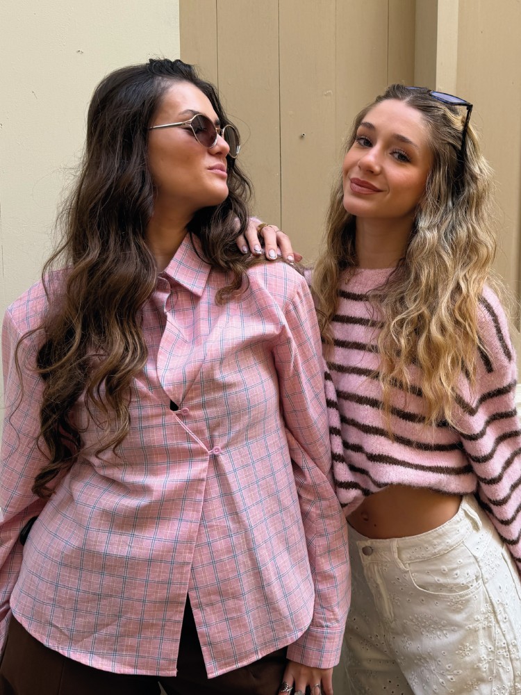 Chemise Léonie à Carreaux Rose – French Retailers