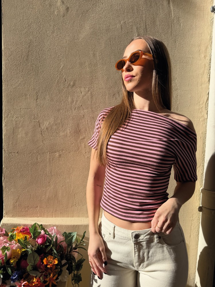 Top à rayures Asymétrique - French Retailers