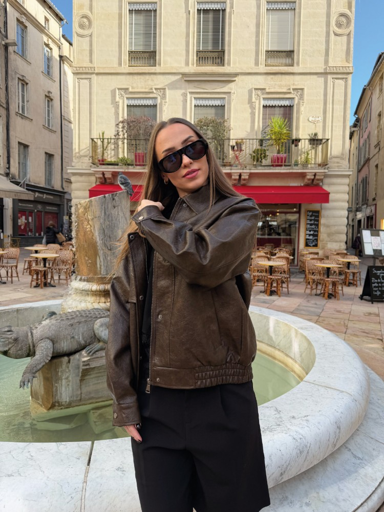 Veste similicuir oversize - French retailers