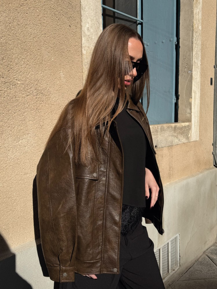 Veste similicuir oversize - French retailers