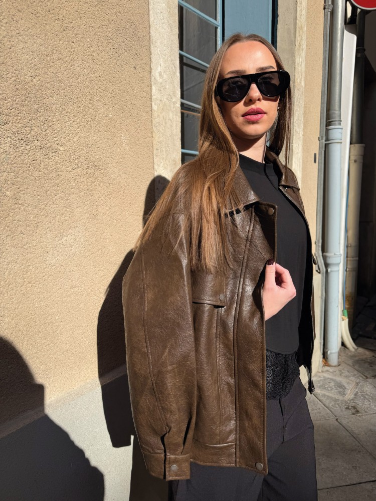 Veste similicuir oversize - French retailers