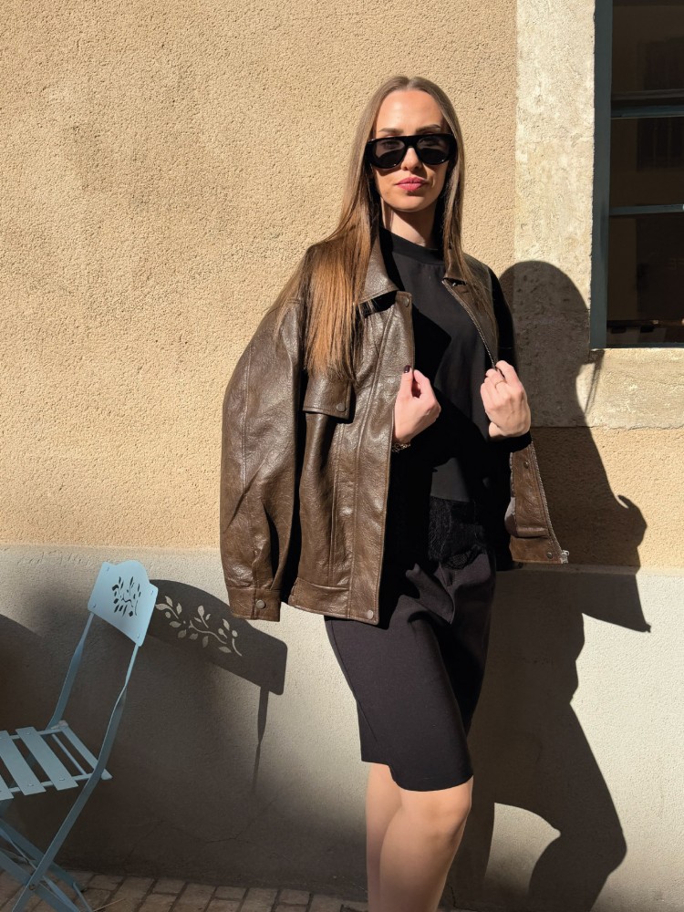Veste similicuir oversize - French retailers