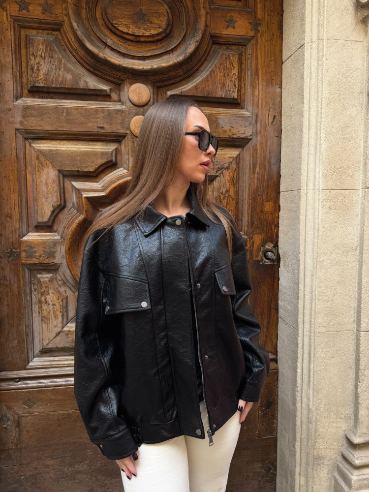 Veste similicuir oversize - French retailers