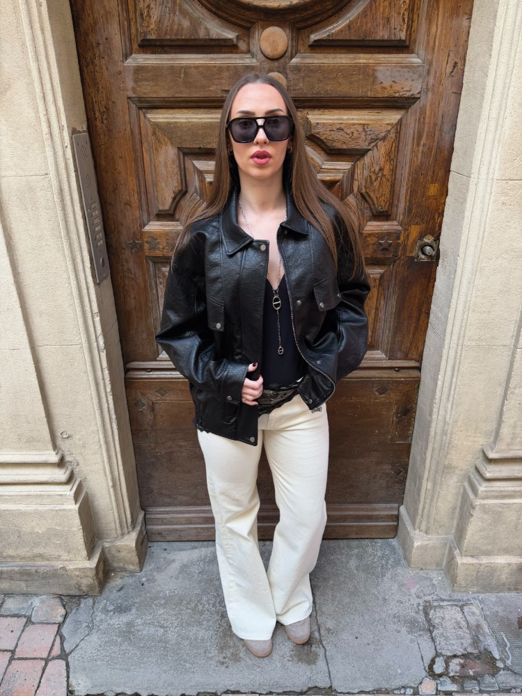 Veste similicuir oversize - French retailers