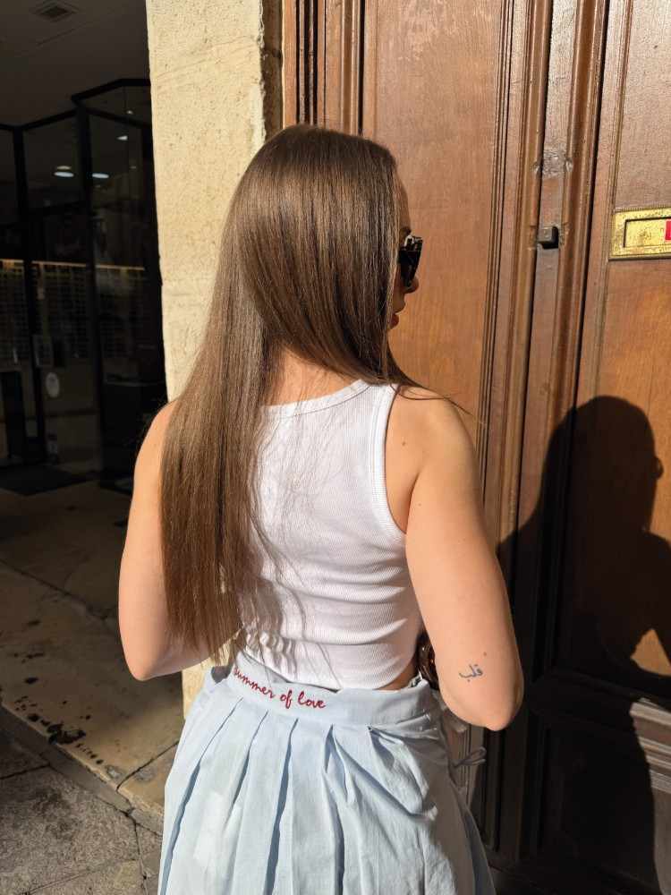 Top Femme Blanc Côtelé Coupe Courte – French retailers