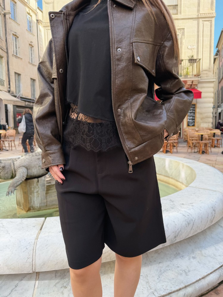 Bermuda noir pour femme - French Retailers