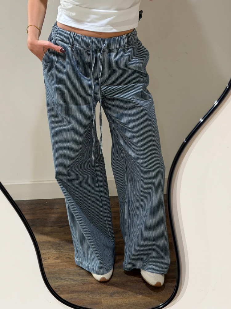 Pantalon à rayures bleu - French Retailers