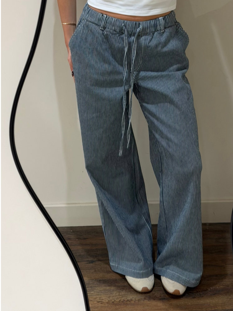 Pantalon à rayures bleu - French Retailers