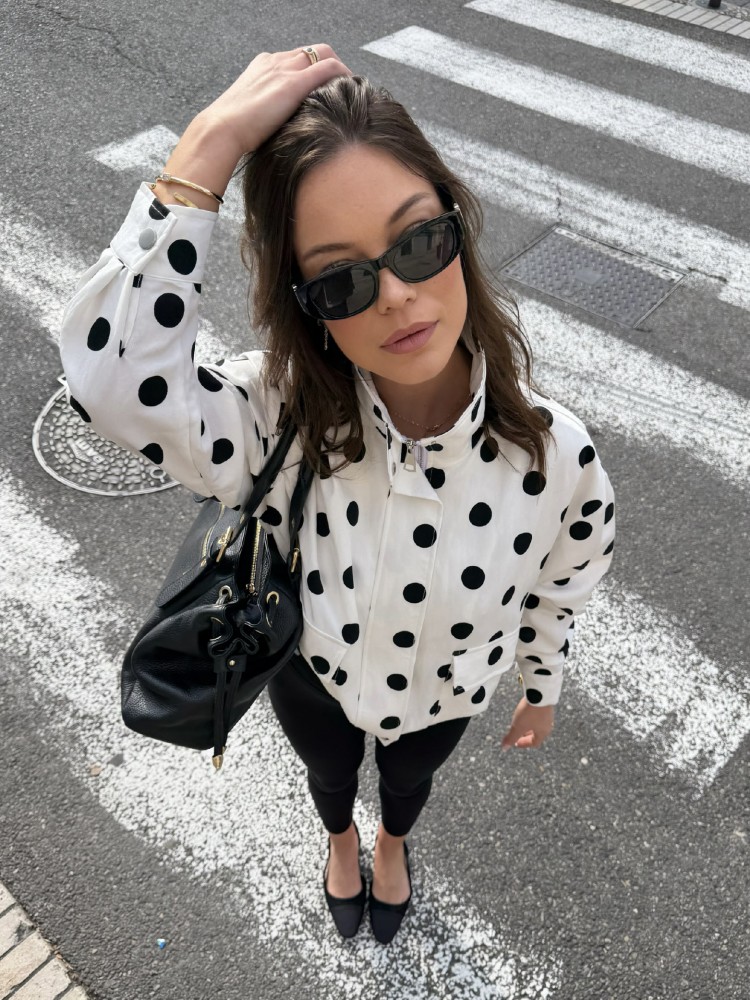 Veste blanche à pois noir - French Retailers
