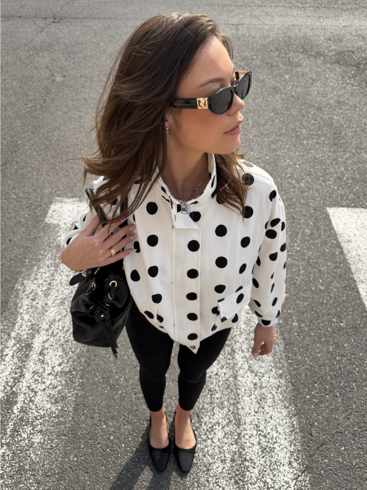 Veste blanche à pois noir - French Retailers