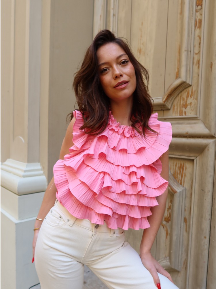 Top à volants dos nu - French retailers