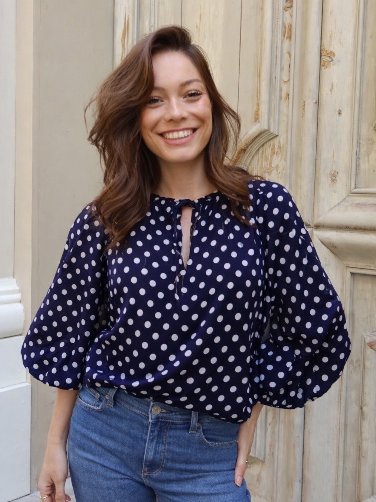 Blouse manches longues à pois - French retailers