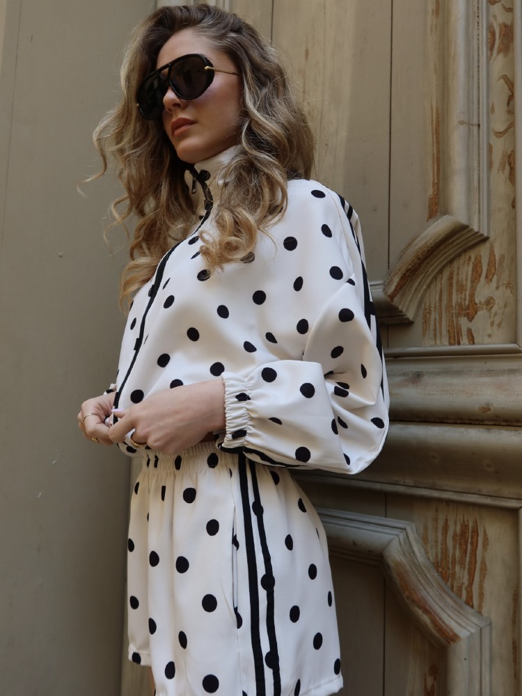 Ensemble Gilet et Short à pois - French retailers