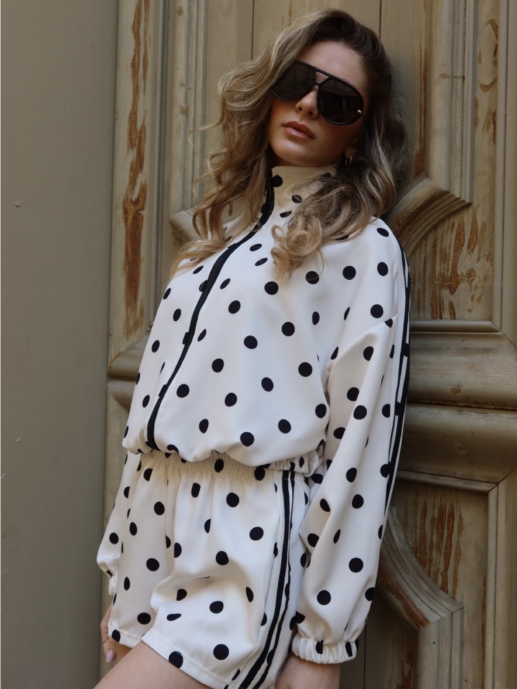 Ensemble Gilet et Short à pois - French retailers