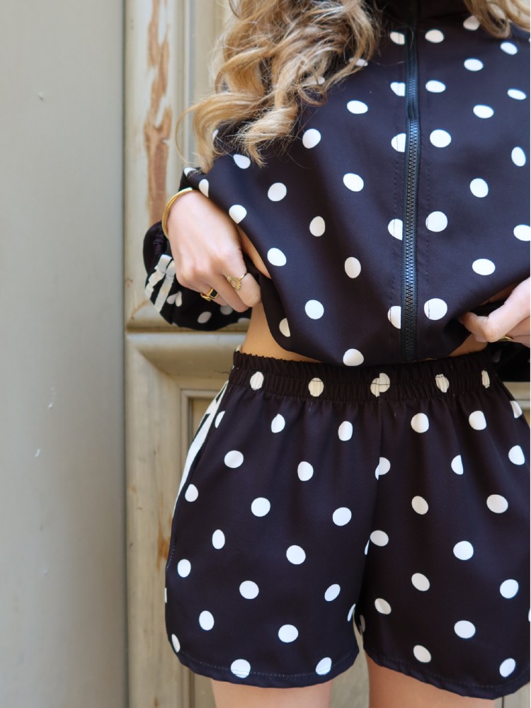 Ensemble Gilet et Short à pois - French retailers