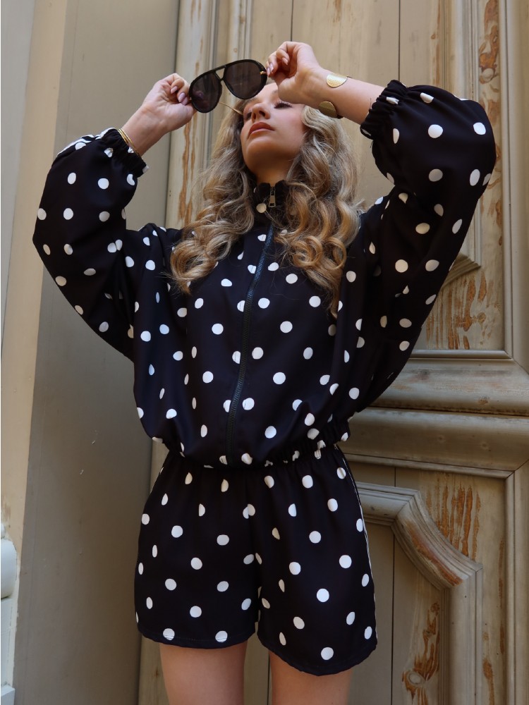 Ensemble Gilet et Short à pois - French retailers