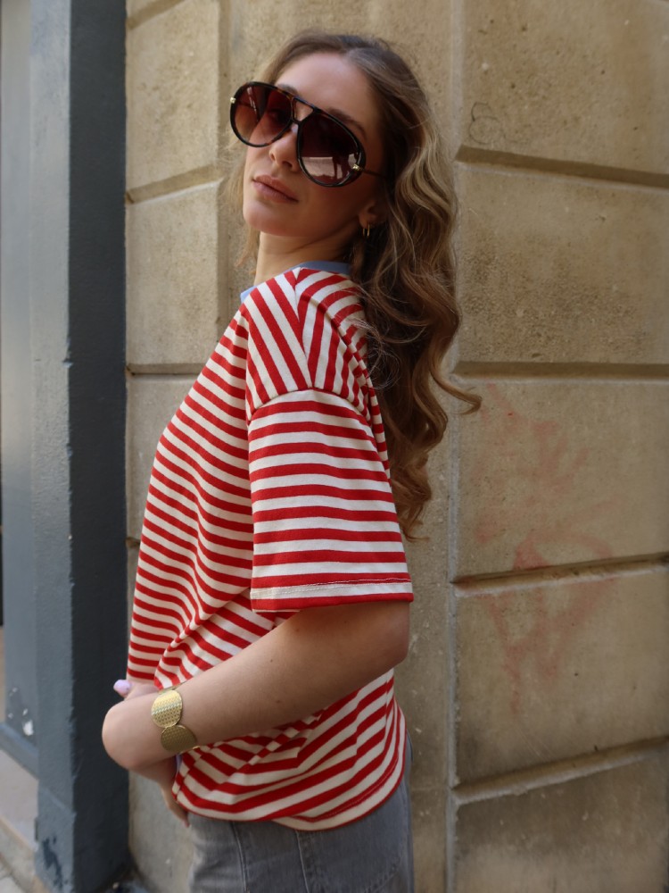 T-shirt à rayures pour femmes - French Retailers