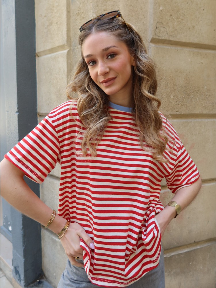 T-shirt à rayures pour femmes - French Retailers
