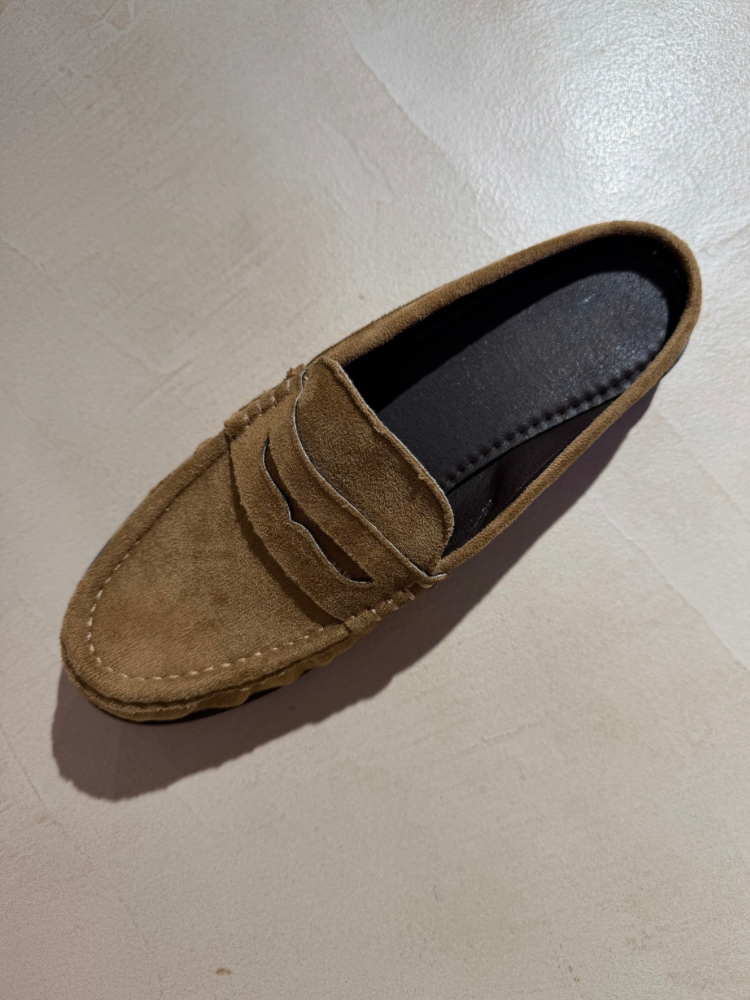 Mules camel effet Suède pour femme - French retailers