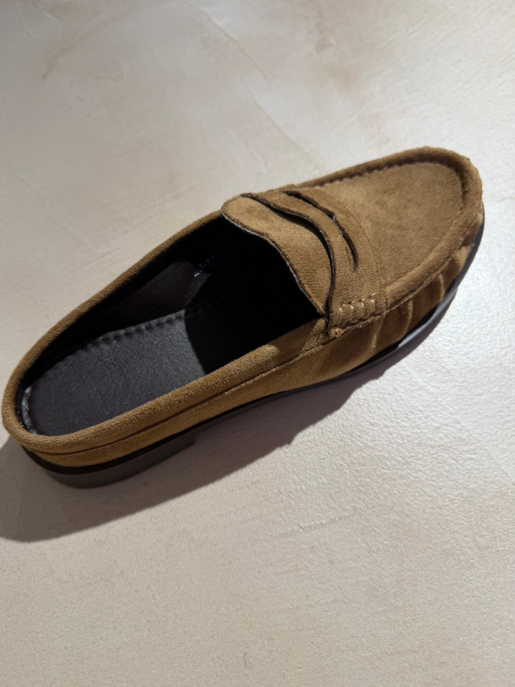 Mules camel effet Suède pour femme - French retailers