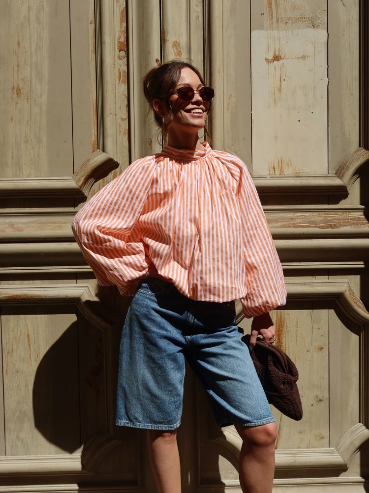 Blouse dos nu à rayures - French retailers