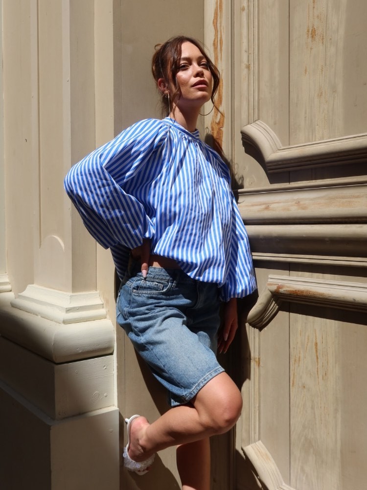 Blouse dos nu à rayures - French retailers