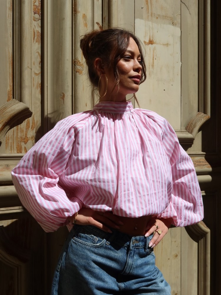 Blouse dos nu à rayures - French retailers