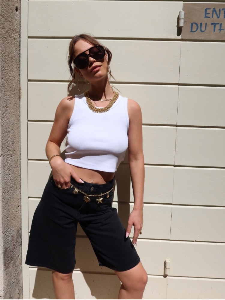 Bermuda en jean noir - French retailers