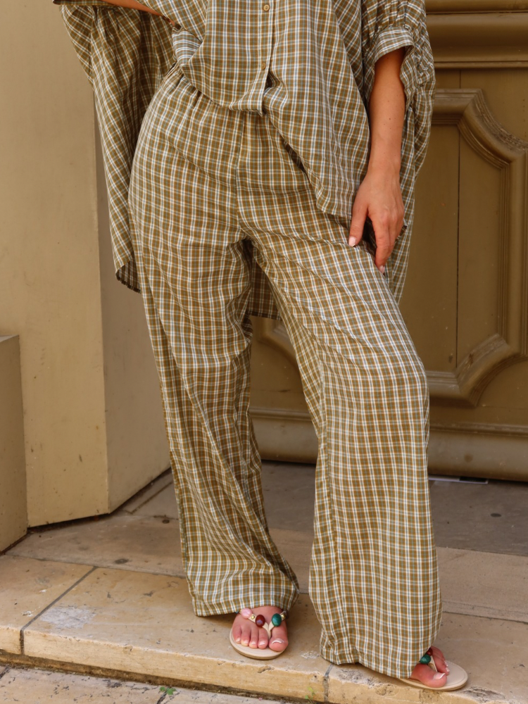 Pantalon ample à carreaux - Sunny