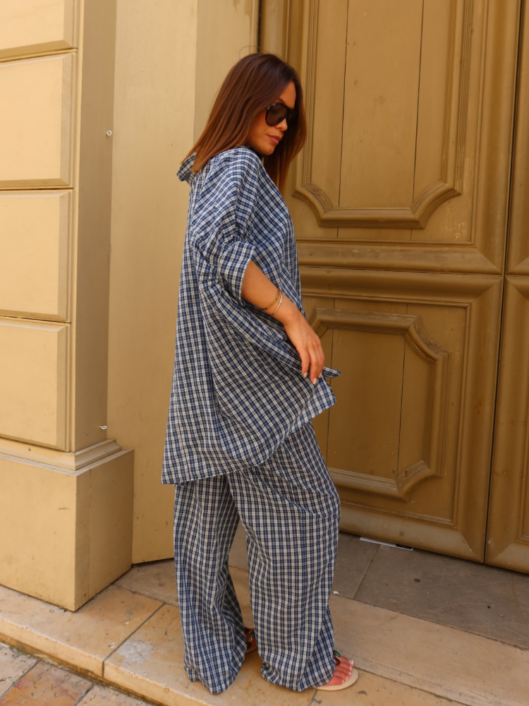 Pantalon ample à carreaux - Sunny