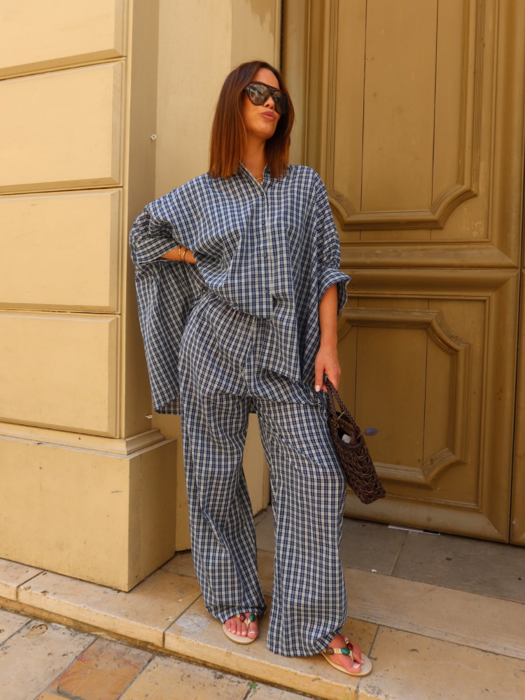 Pantalon ample à carreaux - Sunny